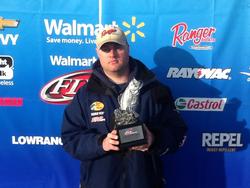 Co-angler Collin Bruce of Florence, Ala., won the Feb. 15 Mississippi Division event on Pickwick Lake with three bass weighing 11 pounds, 3 ounces. He walked away with  $1,940 for his efforts. 