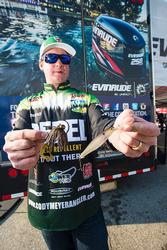Repel pro Cody Meyer used a variety of lures, including a drop-shot and Jackall Flick Shake, as well as the G Money jig and Jackall DD Squirrel 79 jerkbait shown here.
