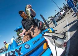 Stephen Crawley of Bush, La., had a productive weight in the co-angler ranks. He collected $5,000 for third place.