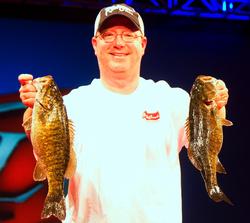 Todd Lee took second place on Beaver Lake this week for the co-anglers with the help of these fine smallmouth.