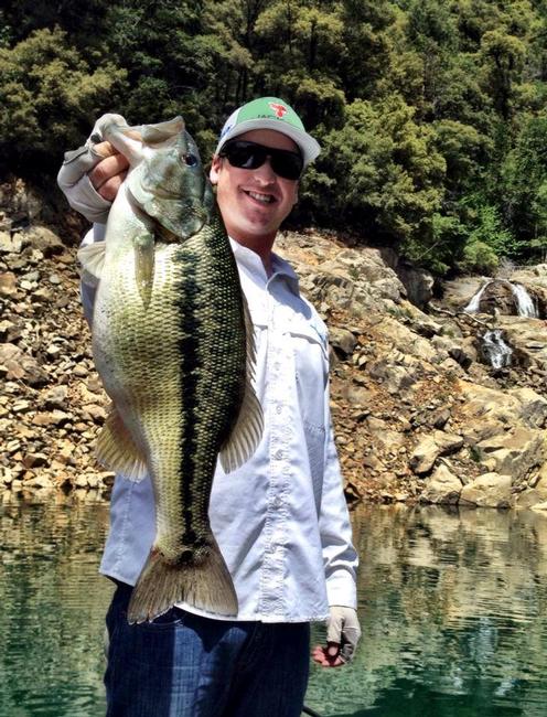 Cody Meyer with a spotted bass weighing 7.46oz. 