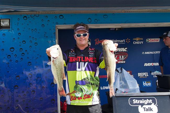 Alabama pro Barry Wilson relied on one key lure to catch all his fish on day one. He