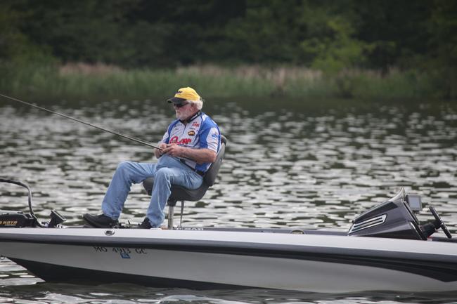 Bass fishing legend Guido Hibdon looks relaxed today. 