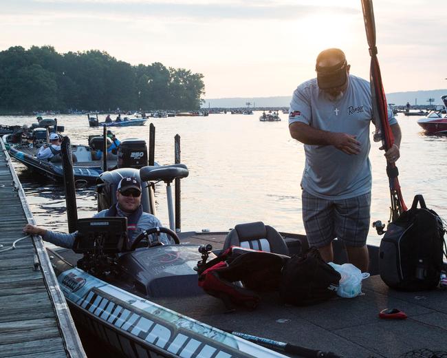 Michael Neal, who has been one of the most confident anglers leading into this event, has an iON camera rigged to capture the action. 