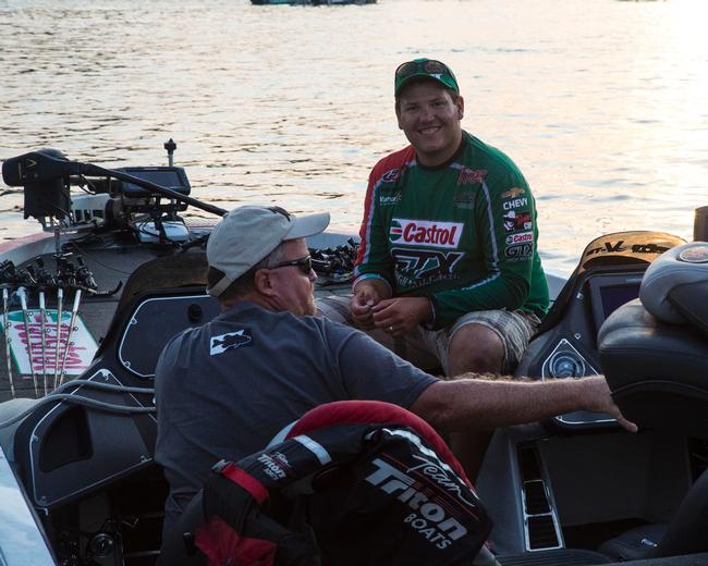Castrol pro Philip Jarabeck is all smiles prior to day one of the final FLW Tour event of the season. 