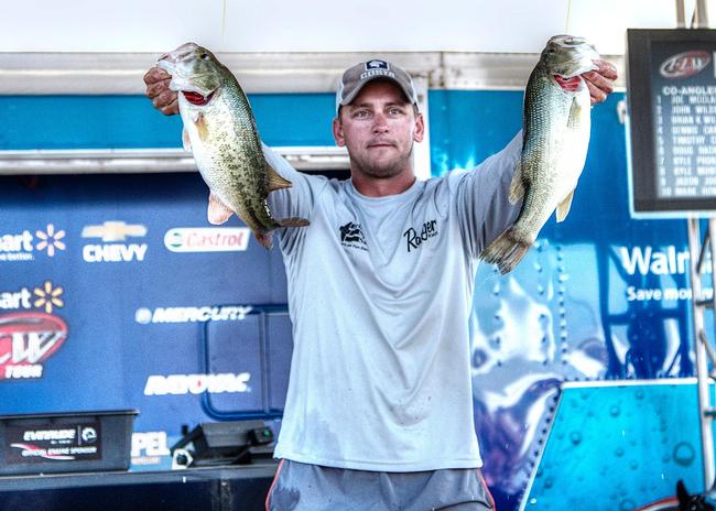 Joe McClary weighed 54-1 over three days to take second place and earn $7,500 on the co-angler side. 