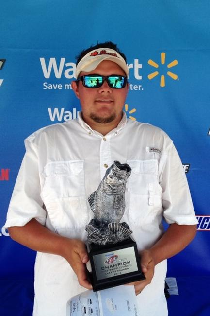 Co-angler Randall Gilmore of Brandon, Miss., won the June 28 Mississippi Division event on Lake Ferguson with a 12-pound, 10-ounce limit. For his efforts, Gilmore cashed a check worth $1,713.