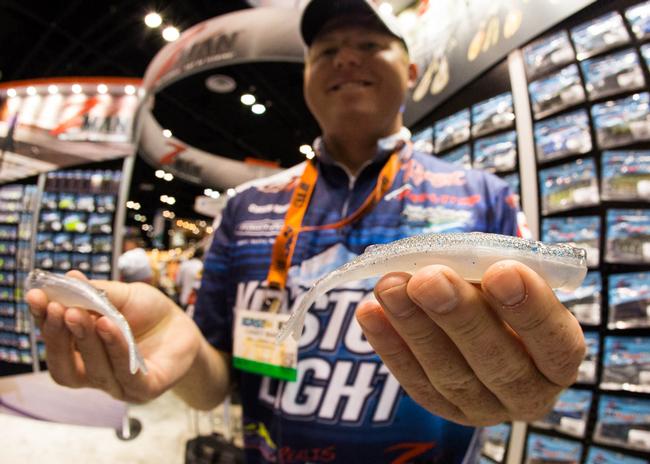 Keystone Light pro Casey Martin showed off a few of the new Pop Shadz from Z-Man. He had a chance to throw them for the first time at Tackle-X.
