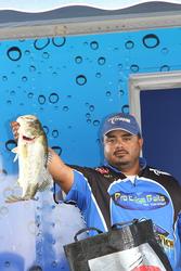 Fourth-place  Manuel Cruz caught his final-round fish on topwater frog.