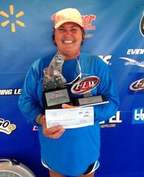 Co-angler Renee Price of Seneca, S.C., won the Sept. 6-7 Savannah River Division Super Tournament on Clarks Hill with a two-day total weight of 21 pounds, 7 ounces. She walked away with over $2,600 in prize money for her efforts.