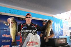 Rich Dalbey of Greenville, Texas, jumped to third place on day two with an 18-pound, 14-ounce limit for a two-day total of 31-10.