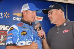Andrew Upshaw of Tulsa, Okla., is in fourth place with a two-day total of 31 pounds, 6 ounces.