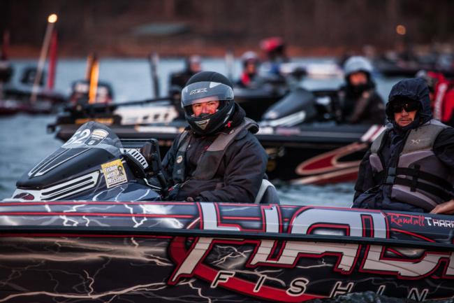 Randall Tharp says dead grass holds extra heat and provides a safe haven for bass during severe cold fronts.