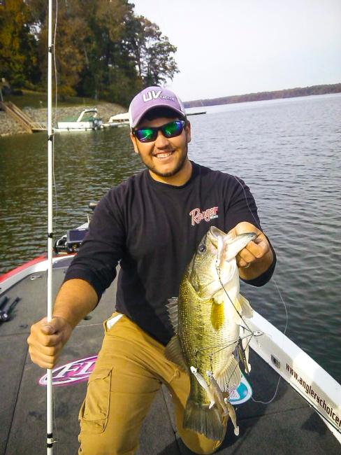 Phillip Jarabeck has been catching some fine bass along with the stripers
on Kerr. 