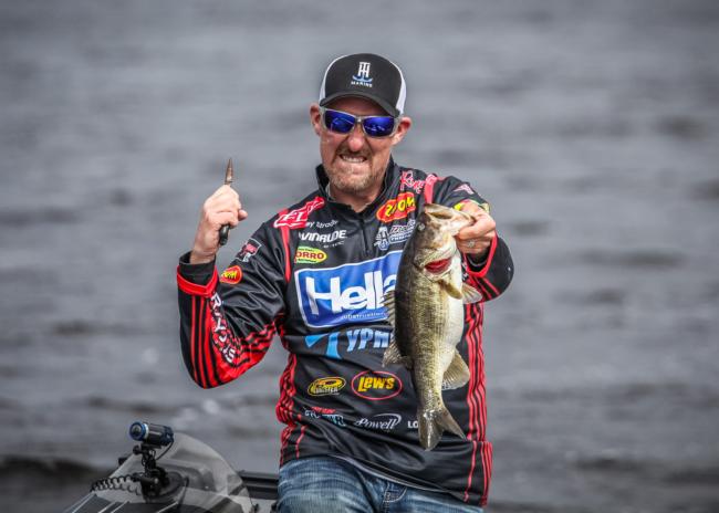 Wesley Strader rang in at third place, largely because of a key shell bed he mined for over 40 pounds the final two days. This fish helped cap his day three limit. 