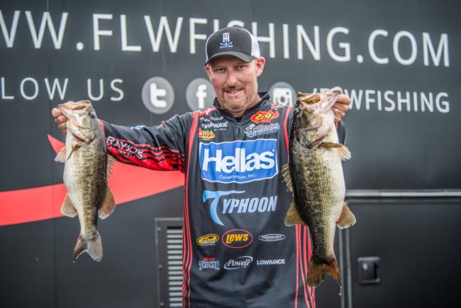 Pro Wesley Strader weighed 21-5 on day three of the FLW Tour on Lake Toho to land in second place at the season opener.