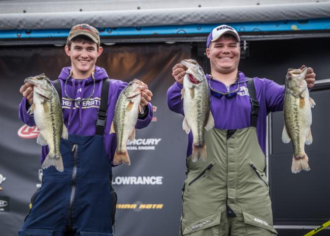 Finishing in seventh place, Grant Rutter and Kristopher Queen of Bethel University weighed in 36 pounds 2 ounces during the two day event.