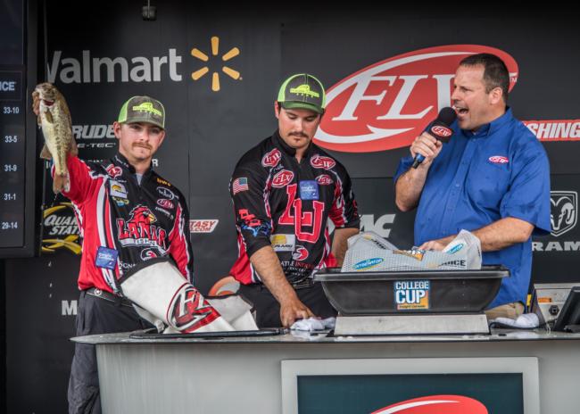 Despite the facial hair Lamar University's Brandon Simoneaux and Josh Bowie fell short of the win at the FLW College Fishing National Championship. They weighed 12-0 and finished in 10th place.