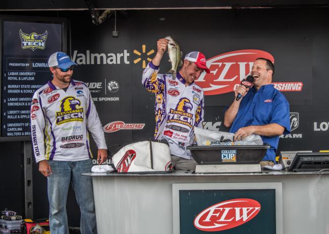 Tennessee Tech's Matthew Townson and Joe Ellis finish sixth at the FLW College Fishing National Championship after weighing 9-9.