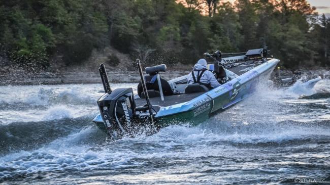 Pro Ramie Colson is off and running on day one of the FLW Tour on Beaver Lake. He finished 72nd last year at Beaver and is looking for a little redemption.