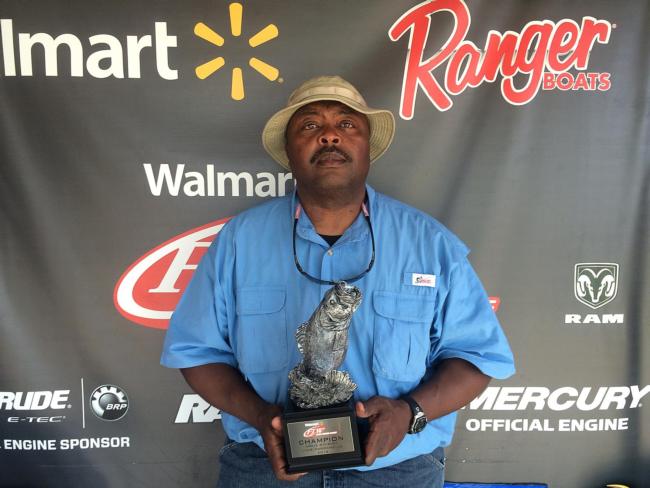 Co-angler Herbert Kimbrough of North Little Rock, Ark., won the May 2 Arkie Division event on Lake Dardanelle with 11 pounds, 14 ounces. He was awarded over $1,900 for his efforts. 