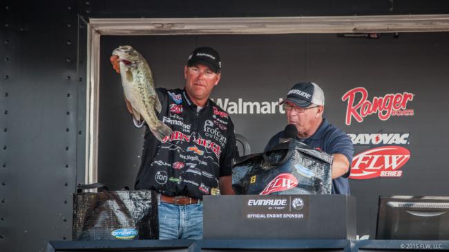 Randy Haynes fell to second after leading on day two. His catch totaled 69 pounds, 12 ounces. 