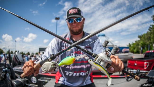 Wesley Anderson finished tenth with a 5 1/2-inch Strike King Shadalicious swimbait, a Strike King 8XD crankbait and an 8-inch Nichols Magnum Flutter Spoon.