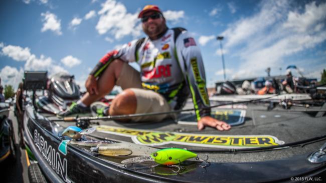Clent Davis earned the seventh spot with a gamut of baits including a Profound Outdoors Z-Boss 20, a Mister Twister Swimsation, a 7-inch prototype Nichols Lures swimbait and a Yo-Zuri Duel Hardcore XX crankbait.