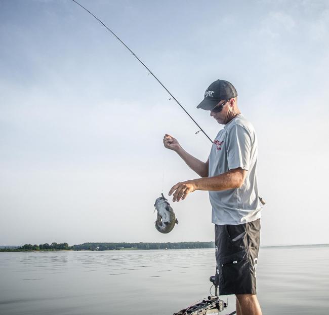 It didn't take long for Davis to get bit. This catfish won't help him out, but it is one of several other species present in the Potomac that anglers can encounter.