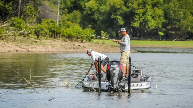 Chris Baumgardner has caught more than 12 pounds both days of the qualifying round.