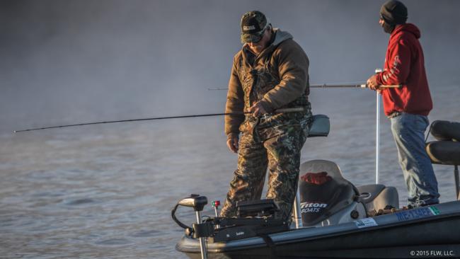 David Barnes Sr. drags for smallmouth on the Tennessee. 