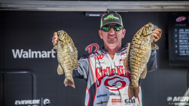 Ray Hanselman took the lead with another solid limit of smallmouths. 