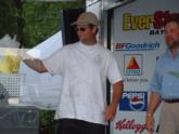 Tadd Andrle of Fairfax, Iowa, captures the Co-Angler Division lead with a weight of 18 pounds, 9 ounces.