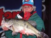 This 7-pound, 2-ounce largemouth landed Sharon Stone, Cold Spring, Texas, big bass honors and $250 in the Co-angler Division.