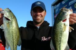Pro Tim Klinger of Boulder City, Nev., used a catch of 8 pounds, 4 ounces to grab second place overall heading into tomorrow