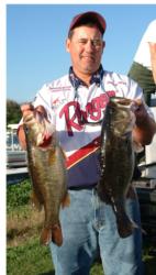 Local favorite Doug Vest of Okeechobee, Fla., is tied for second with 16 pounds.