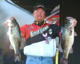Energizer pro J.T. Kenney of Frostburg, Md., shows off most of his 15 pounds, 13 ounces for fourth place.