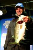 Sean Hoernke of Euless, Texas, caught this 6-pound, 8-ounce largemouth Thursday to win the $750 Snickers Big Bass Award in the Pro Division.