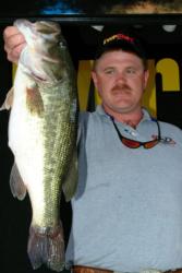 Scott Towry of Lawrenceburg, Tenn., won the day's big bass award in the Co-angler Division after netting a 7-pound, 13-ounce largemouth. Towry, who qualified for the semifinals in eighth place, won $250 for his catch.