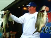 Pro Brian Nixon of Grand Junction, Colo., caught five bass Friday that weighed 24 pounds, 14 ounces to hold a 2-pound, 1-ounce advantage heading into the final day of the EverStart Series event on Clear Lake.
