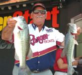 Pro Ken Ellis of Bowman, S.C., is in fourth with a two-day total of 35 pounds, 5 ounces.