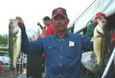 Pro Glenn Maxwell of Crossett, Ark., is in third place with a two-day of 25 pounds, 11 ounces.