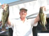 Emmet Barnett of Waldron, Ark., leads the list of semifinal-round co-anglers thanks to his two-day total of seven bass weighing 16 pounds, 1 ounce. 