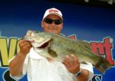 Kyle Clement of Anderson, Calif., earned $200 by catching the co-angler big bass - this 9-pound, 6-ounce bass.