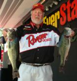 Pro George Alexander of Jacksonville, Fla., is in second place with 20 pounds, 10 ounces.