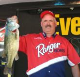Co-angler Stephen Semelsberger of Mt. Airy, Md., is in second place with 17 pounds, 5 ounces. He also had the co-angler big bass on day one which weighed 6 pounds, 8 ounces.