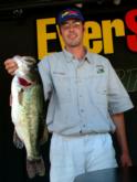 Jason Bailey of Robbins, N.C., with the day-one big bass in the Pro Division weighing 7 pounds, 11 ounces.
