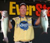Pedigree pro Steve Kennedy of Auburn, Ala., is in second after day one with 19 pounds, 10 ounces.