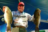 Pro Rob Kilby of Hot Springs, Ark., finished the day in second place after posting a five-fish limit weighing 19 pounds, 2 ounces.