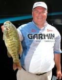 Pro David Reault of Livonia, Mich., is in fourth place with a two-day total of 35 pounds.
